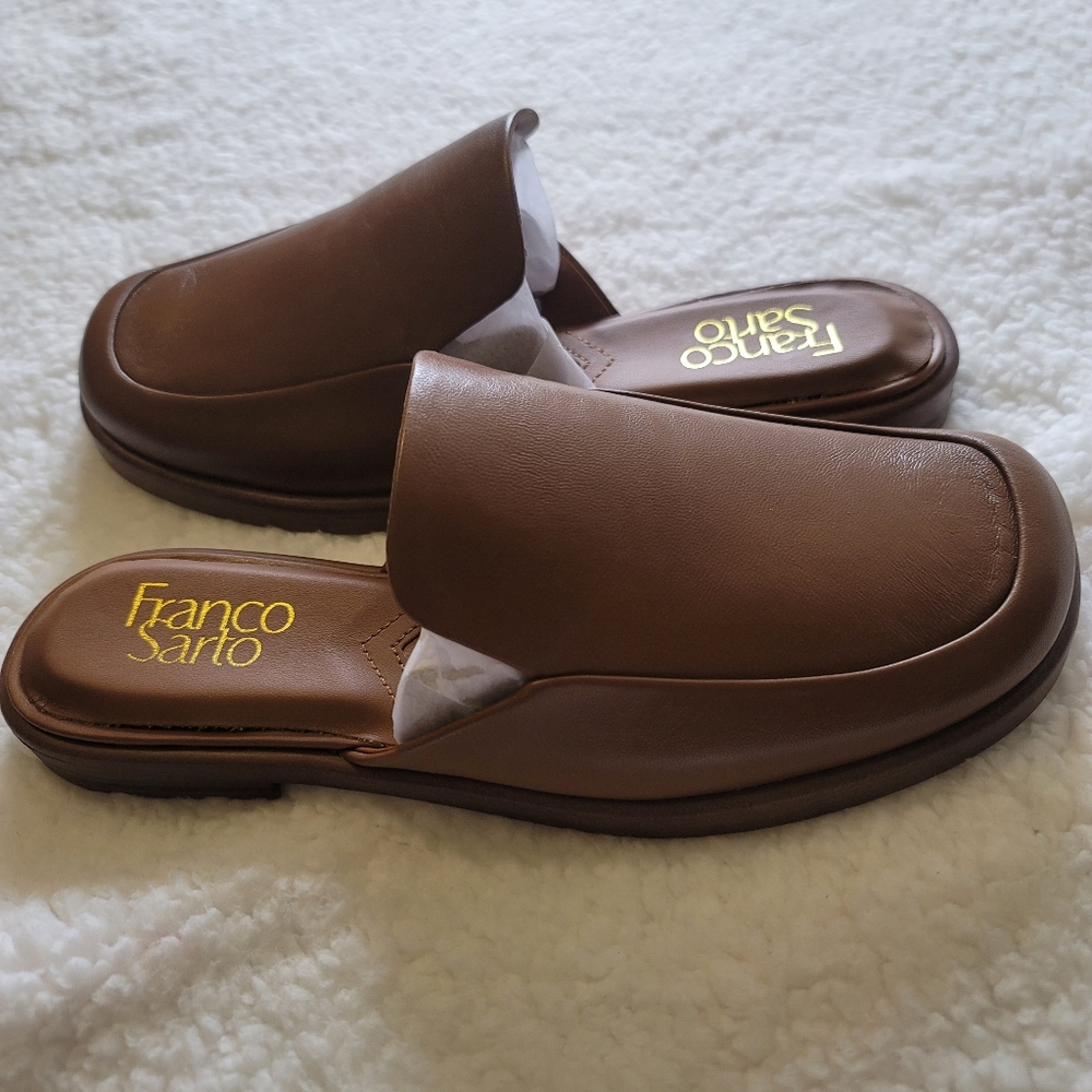 Franco Sarto Bocca Leather Slide Mules